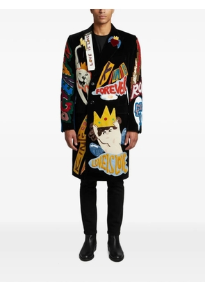 D&G PreOwned Heaven King buttoned coat - Black