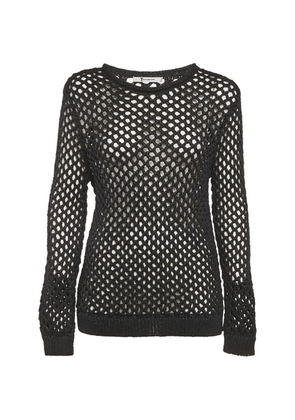 Alexander Wang crochet sheer sweater - Black