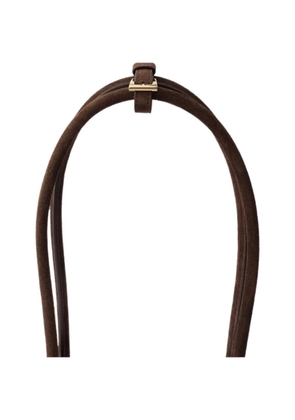 Prada Bonnie large suede handbag - Brown