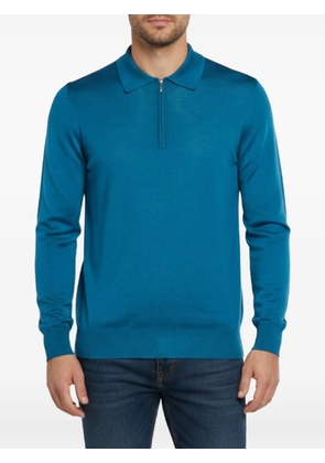Zilli quarter-zip polo sweater - Blue