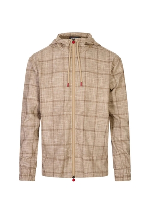 Kiton check zip-up jacket - Neutrals
