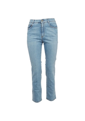 Stella McCartney Pre-Owned cropped skinny jeans - Blue