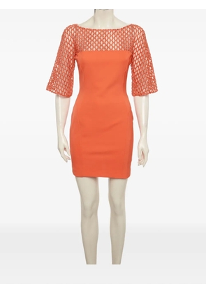 Zuhair Murad mesh-panel mini dress - Orange