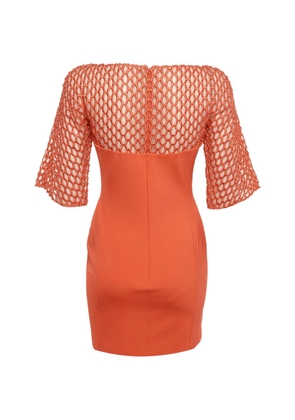Zuhair Murad mesh-panel mini dress - Orange