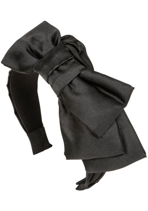 Jennifer Behr Karmen bow silk headband - Black
