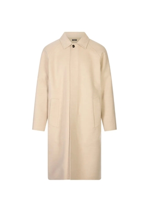 Kiton raglan-sleeve single-breasted coat - Neutrals