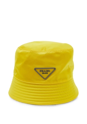Prada Pre-Owned Triangle-logo bucket hat - Yellow