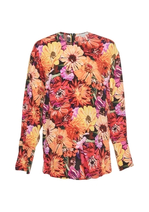 Stella McCartney Pre-Owned floral-print silk blouse - Red