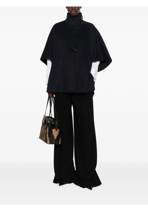 Max Mara Derrik buckle-detail high-neck cape - Blue