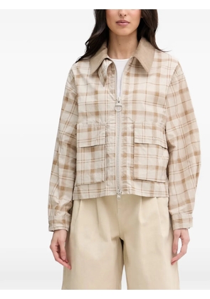 Barbour Myshall spread-collar cropped jacket - Neutrals
