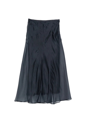 Max Mara Eastrale sheer silk skirt - Blue