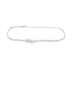 Patrizia Pepe crystal-embellished chain belt - Silver