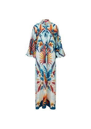 F.R.S For Restless Sleepers tropical-print silk maxi dress - Blue