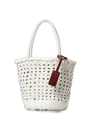 VIPERA Coubert woven leather tote bag - White