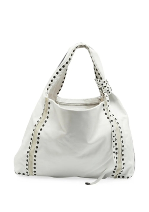 Jimmy Choo Pre-Owned Saba studded shoulder bag - White