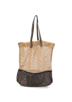 Épice mesh-knit bicolor shoulder bag - Neutrals