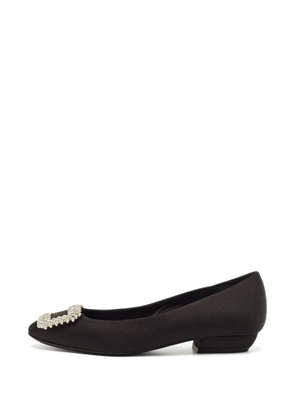 Roger Vivier Vintage Belle Vivier crystal-embellished ballet flats - Black