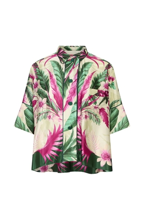 F.R.S For Restless Sleepers tropical-print silk shirt - Neutrals