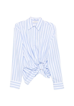 Sportmax striped ring-detail blouse - Blue
