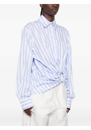 Sportmax striped ring-detail blouse - Blue