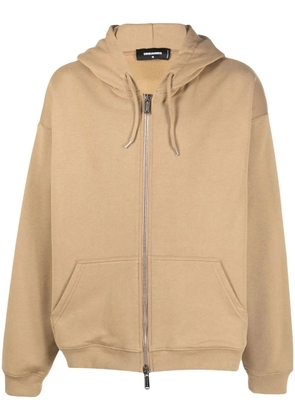 DSQUARED2 drawstring-hooded zipped jacket - Neutrals
