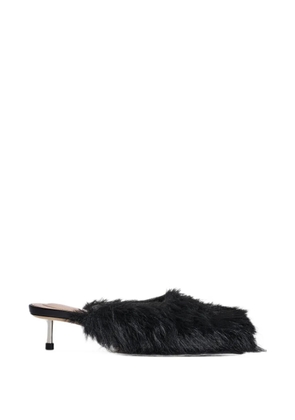 Simone Rocha stiletto faux-fur mules - Black