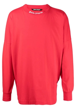 Palm Angels logo-print long-sleeve top - Red