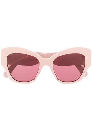 Gucci Eyewear matelassé-effect cat-eye frame sunglasses - Pink