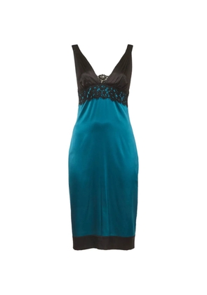 Roberto Cavalli Vintage lace-trim mini dress - Blue