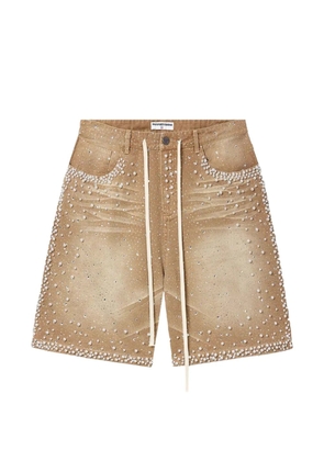 Vale Rainstorm pearl-embellished shorts - Neutrals
