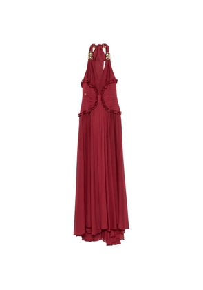 Babylone Paris ruffled halter-neck maxi dress - Red