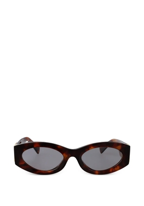 Miu Miu Eyewear tortoiseshell-effect logo-plaque sunglasses - Brown