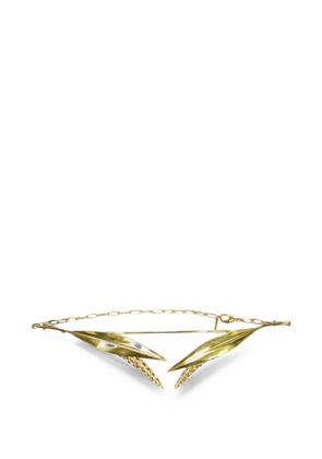 Ellery leaf-detail chain-link necklace - Gold