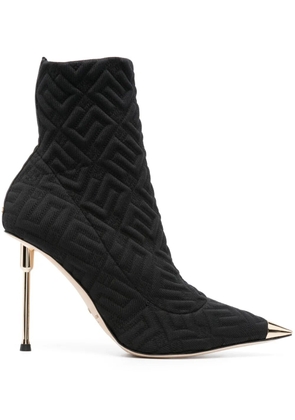 Elisabetta Franchi 140mm monogram-quilted boots - Black
