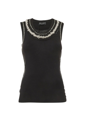 Dolce & Gabbana Pre-Owned beaded knit vest - Black