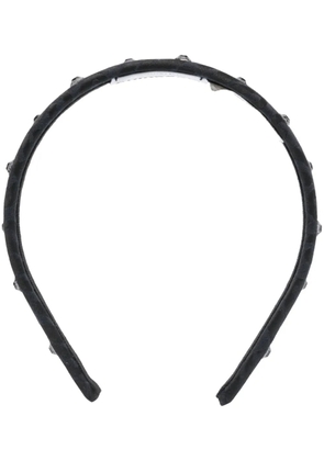 Moschino crystal-embellished jacquard headband - Black