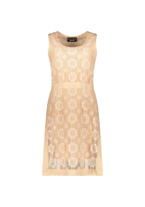 Boutique Moschino lace-overlay sleeveless mini dress - Neutrals