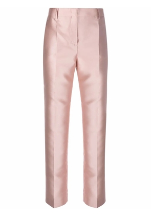 Alberta Ferretti metallic-finish straight-leg trousers - Pink