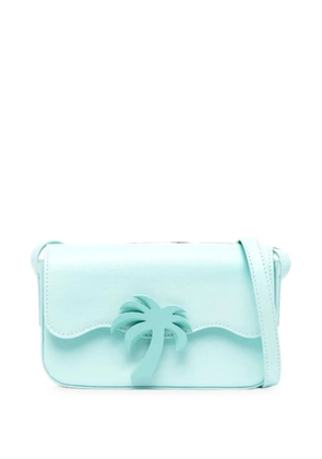 Palm Angels Palm Beach Bridge leather shoulder bag - Blue