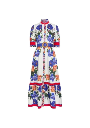 Borgo De Nor floral-print belted maxi dress - White