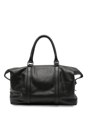 Les Deux logo-detail leather holdall bag - Black