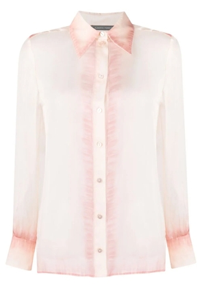 Alberta Ferretti gradient-effect silk shirt - Pink