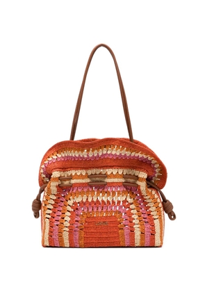 LOEWE Flamenco crochet-knit shoulder bag - Orange