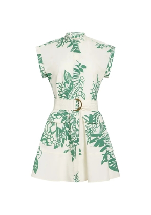 Marie Oliver Maia floral-print mini dress - Neutrals