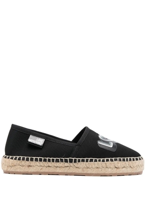 Love Moschino Love-print espadrilles - Black