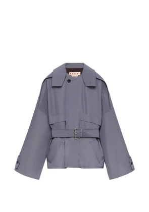 Marni grey nylon blouson with belt - Blue