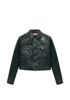 Marni crinkled-finish jacket - Green