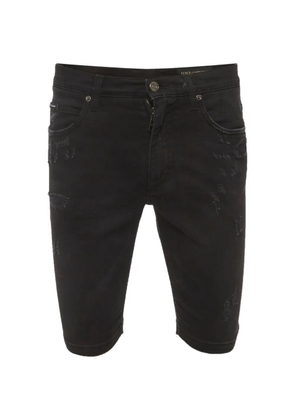 Dolce & Gabbana Pre-Owned distressed denim shorts - Black
