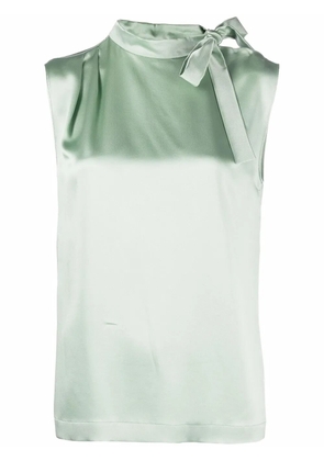 Alberta Ferretti pussy-bow silk blouse - Green