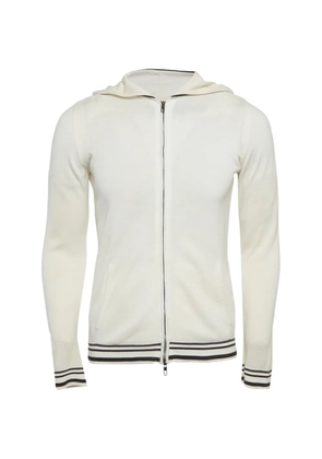 Giorgio Armani Pre-Owned zip-up knit hoodie - White